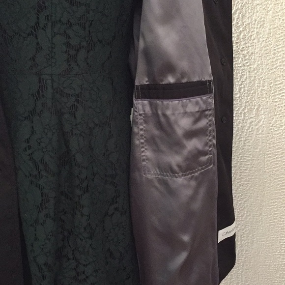 BLK CALVIN KLEIN WATERPROOF TRENCH W/REM. HOOD - Picture 6 of 7